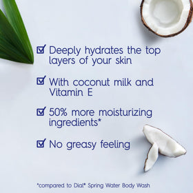 Dial pump dispensing creamy lather for gentle, hydrating cleansing