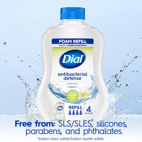 Dial bottle with recycling symbol emphasizing recyclable packaging benefit
