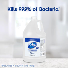Dial Sensitive Skin gallon being poured into dispenser demonstrating easy refill