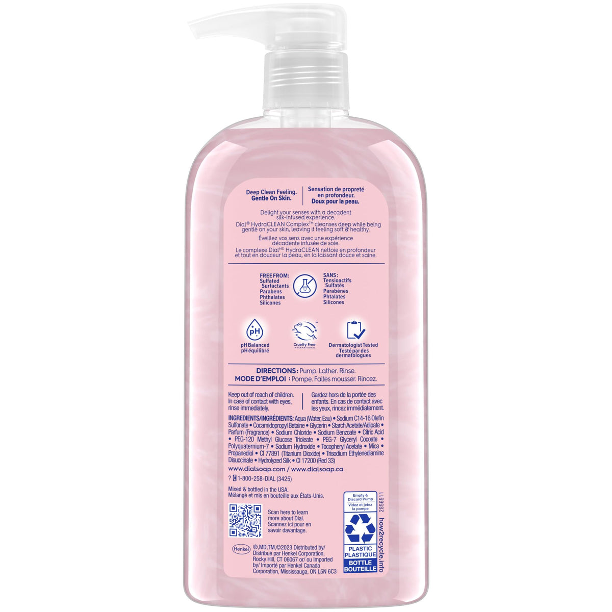 Dial Silk & Magnolia on shower shelf in lifestyle setting conveying calming scent