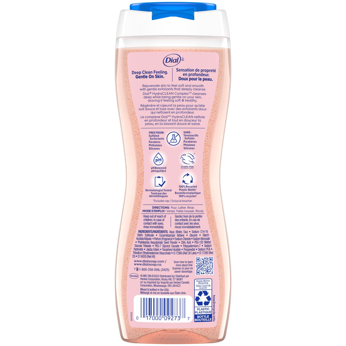 Dial 16 fl oz bottle in hand to show actual size and convenient volume