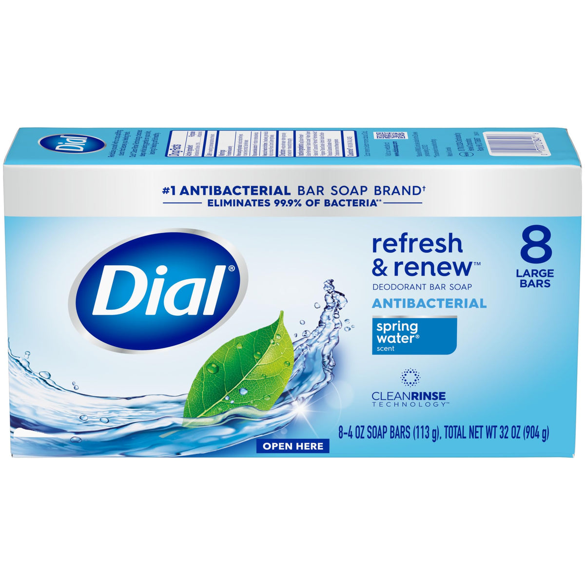 Dial bar in hand lathering on wet skin for easy everyday cleansing benefit