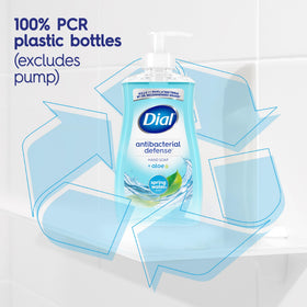 Dial bottle on a bathroom counter in lifestyle scene suggesting daily comfort