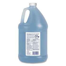 Dial bottle being poured into dispenser for easy refill and less spill