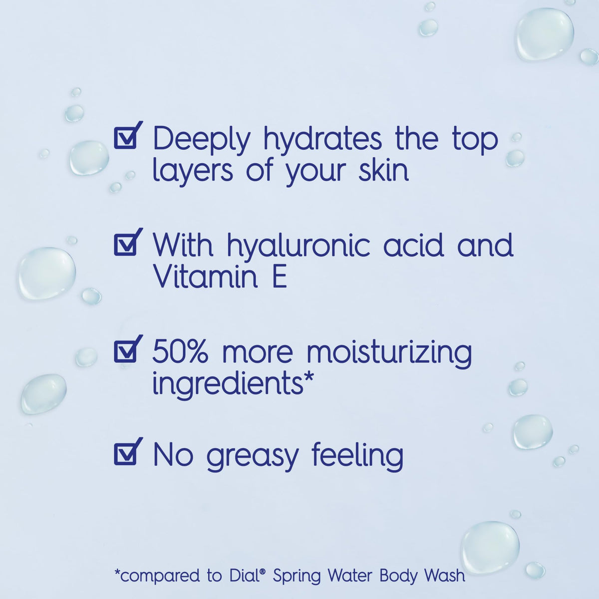 Dial texture foam on hand, lightweight lather that rinses clean