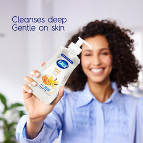 Dial back label close-up with ingredients and dermatologist-tested statement