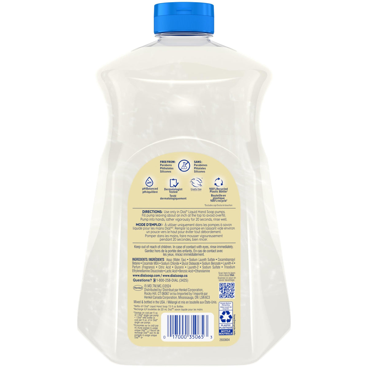 Dial lather in hand illustrating rich foam and gentle cleansing