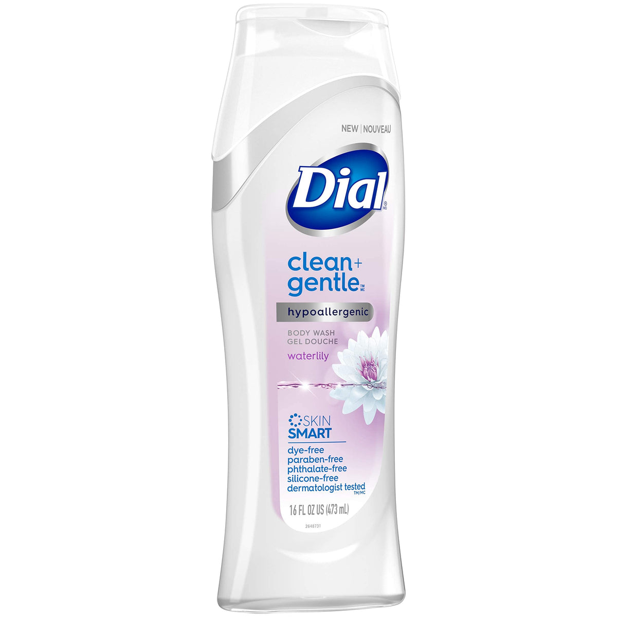 Dial bottle size comparison with hand demonstrating 16 fl oz capacity benefit