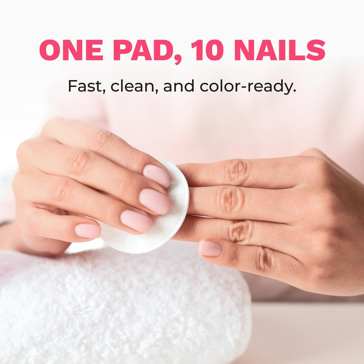 Diamond Wipes in-hand removal demo removing polish cleanly and efficiently