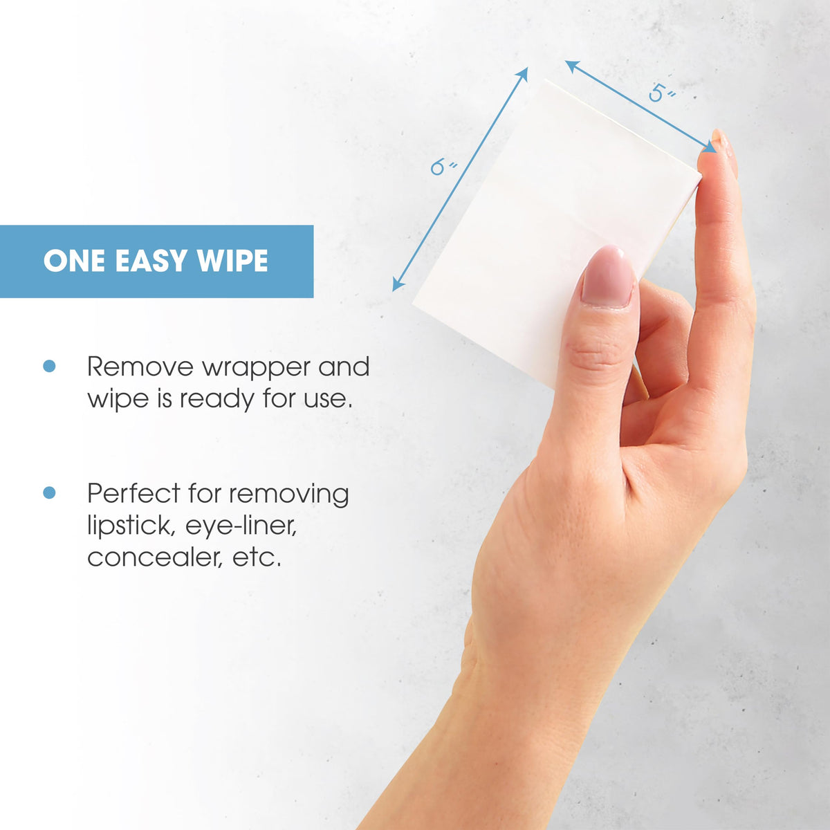 Diamond Wipes removing waterproof mascara demonstrating effective makeup removal