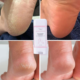DIANA'S DREAM on bathroom shelf suggesting daily foot care routine benefits