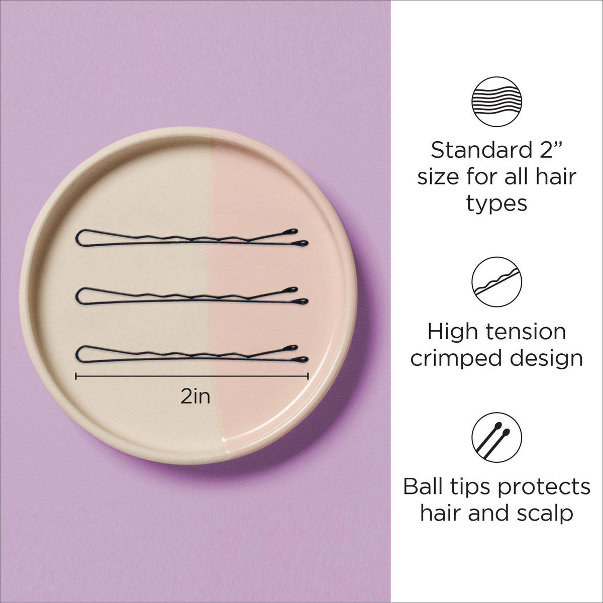 Diane close-up of crimped ridges showing enhanced grip on hair