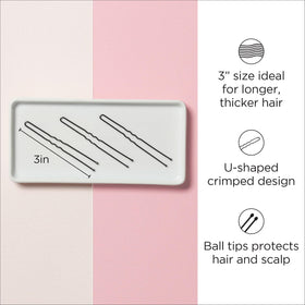 Diane hair pins close-up of ball tips protecting hair and scalp