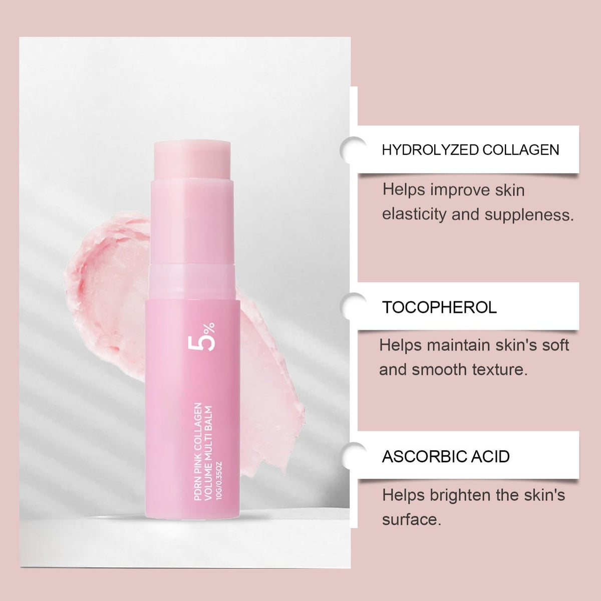 Dibhhui applying balm under-eye to reduce hollow appearance and brighten