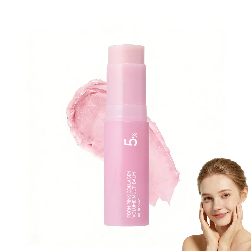 Dibhhui front view of pink collagen multi balm for quick targeted smoothing