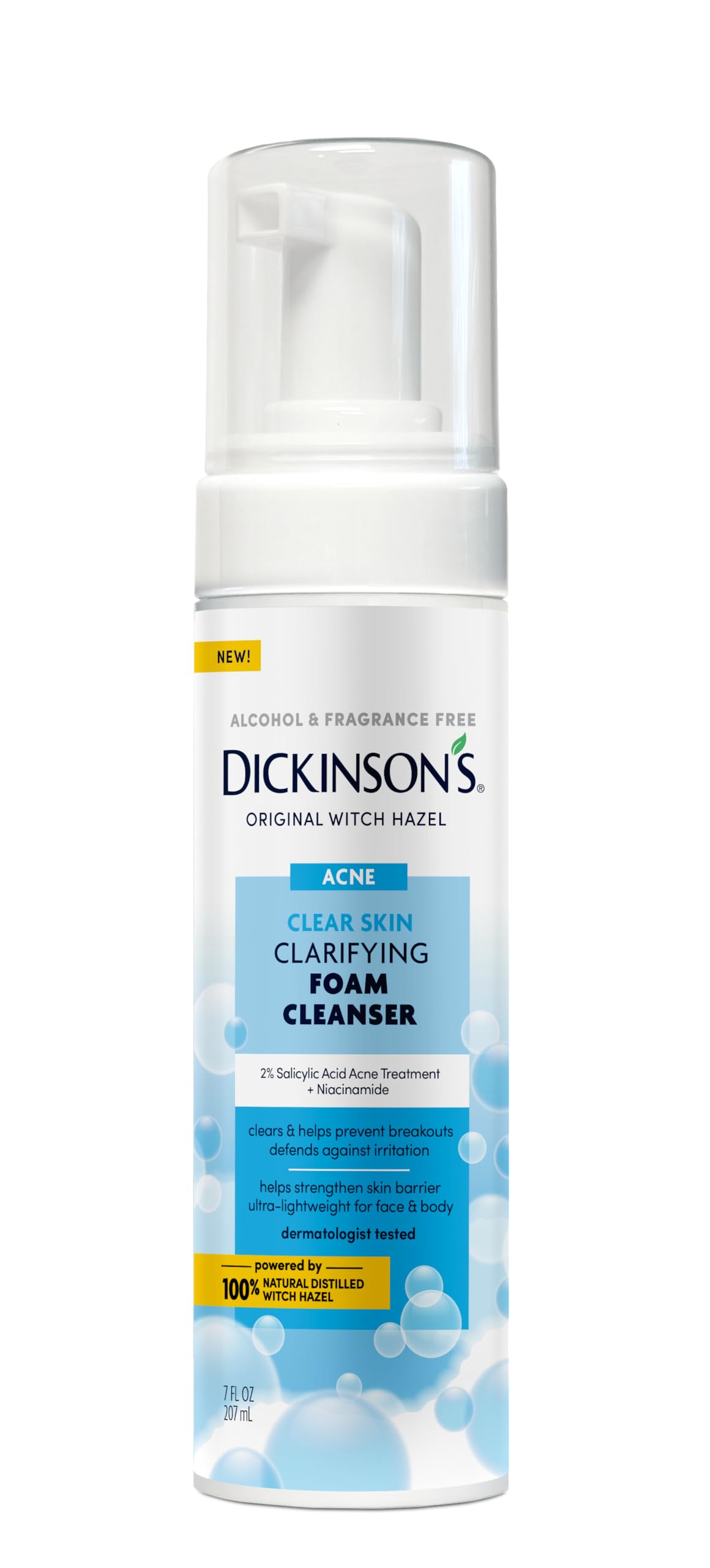 Dickinson's front packaging showing active acne-fighting formula