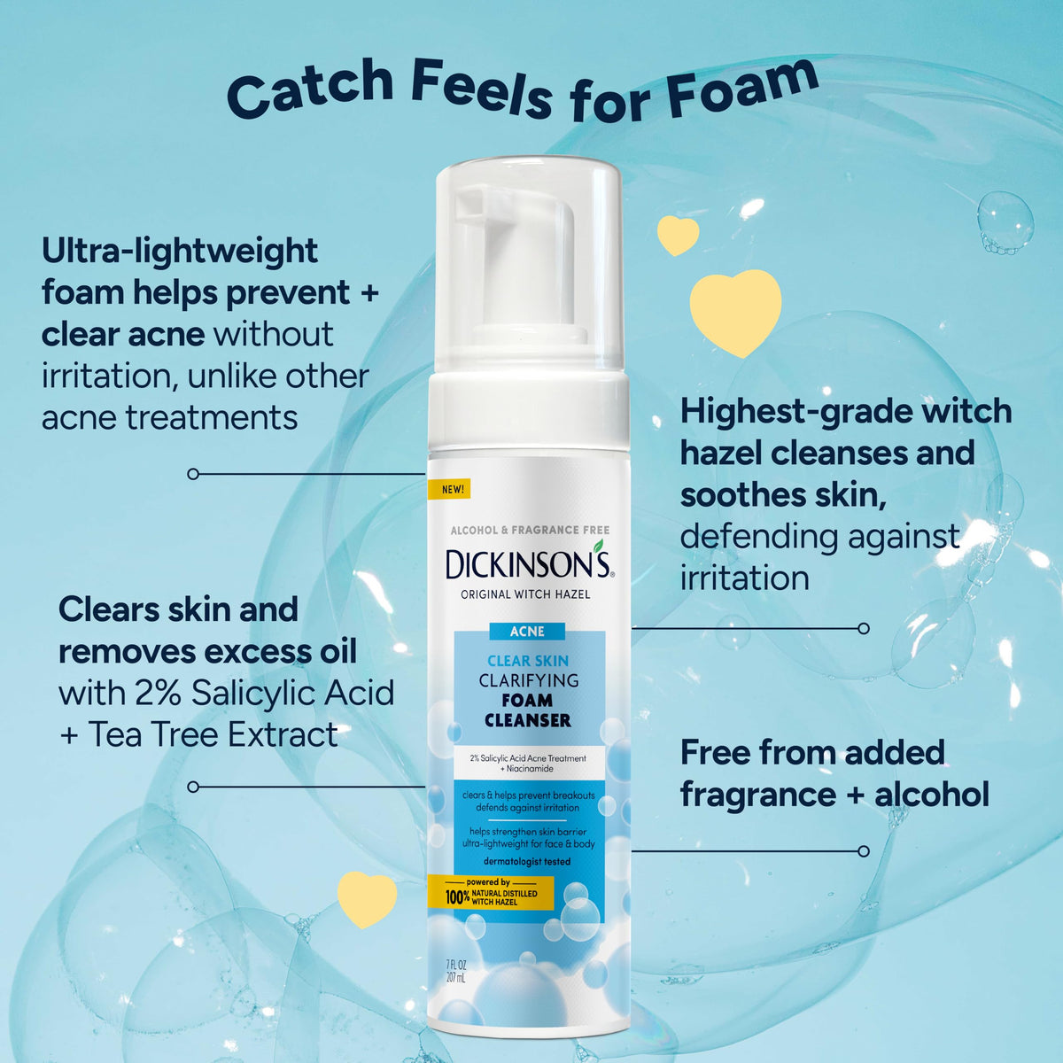 Dickinson's foam texture close-up highlights gentle, lightweight lather