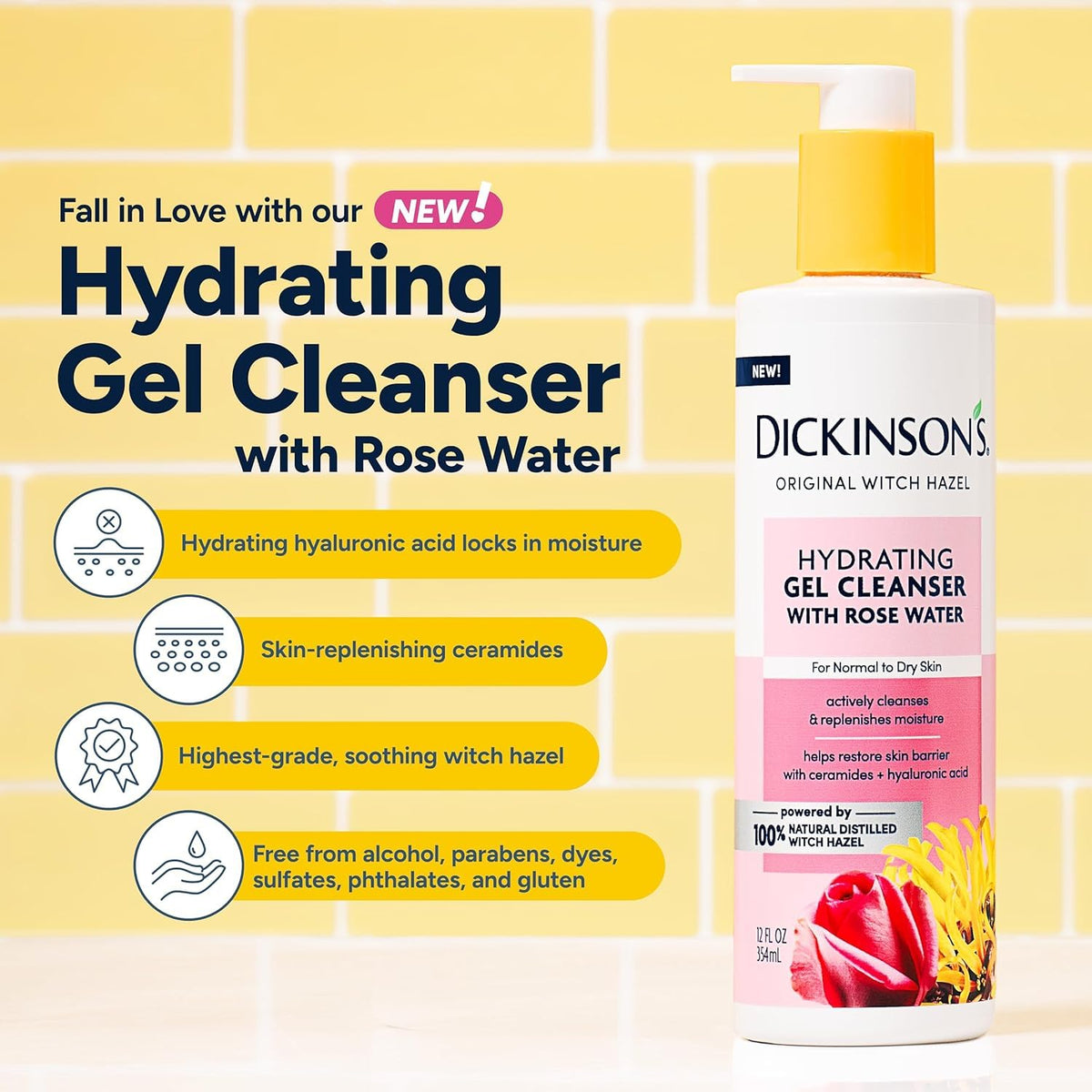 Dickinson's gel texture closeup highlighting smooth hydrating consistency benefit