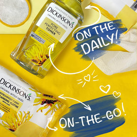 Dickinson's wipe removing makeup from face for quick cleansing