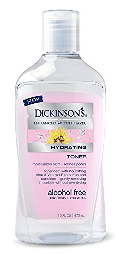 Dickinson's toner front label showing bottle and hydrating benefits