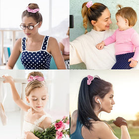 Didder stretched scrunchie showing elastic core strength and flexibility