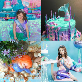 Didder mermaid accessories in party scene, boosts themed decoration appeal