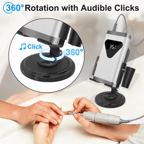 Diesisa side profile highlighting dual-axis lift and tilt adjustment for ergonomic positioning
