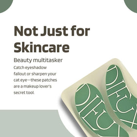 Dieux eye mask catching eyeshadow fallout for cleaner makeup application benefit