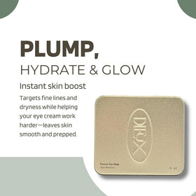 Dieux eye mask held in hand showing scale and portability benefit