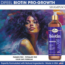 Difeel shampoo used on color-treated hair showing gentle color-safe care