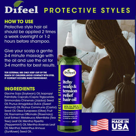 Difeel bottle in hand to show 8 ounce scale and travel-friendly packaging benefit