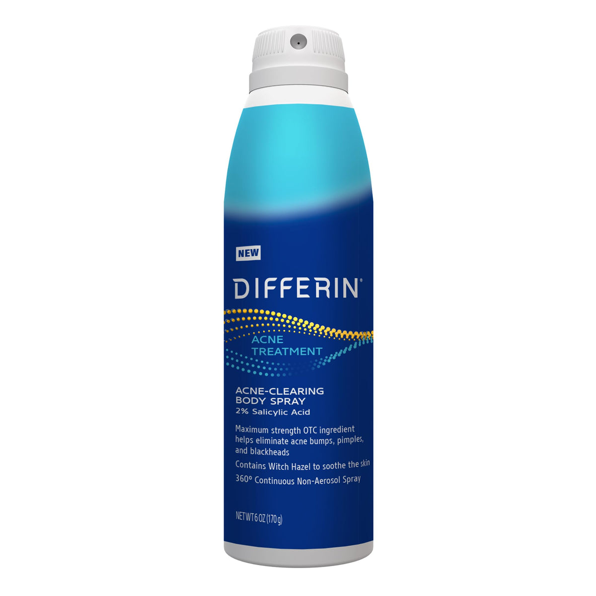 Differin front packaging showing bottle and label, promotes clear skin