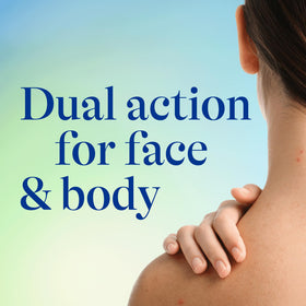 Differin foam applied to face highlighting gentle cleansing without harsh scrubbing