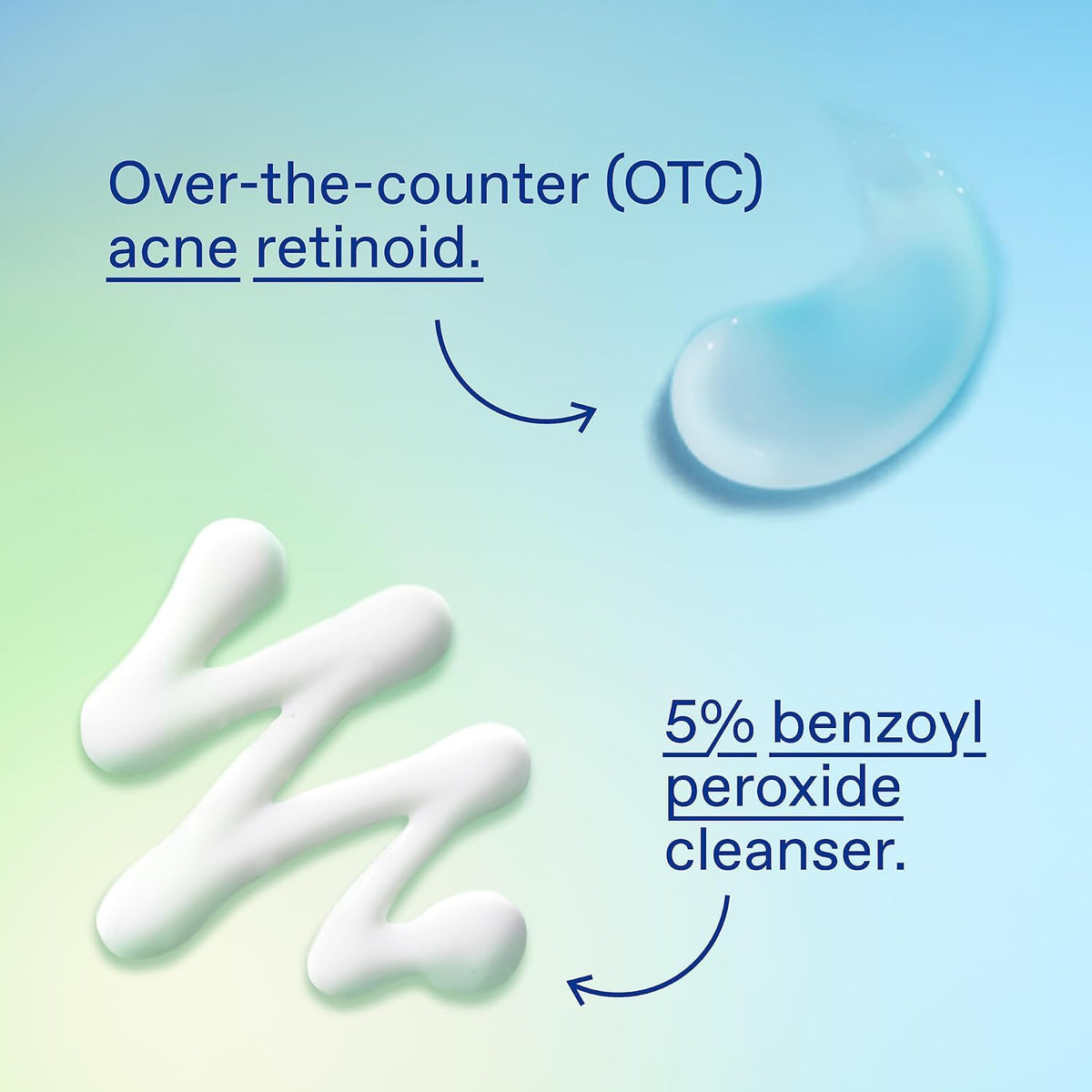 Lathered Differin cleanser in hand illustrating foam and deep pore-cleansing benefit
