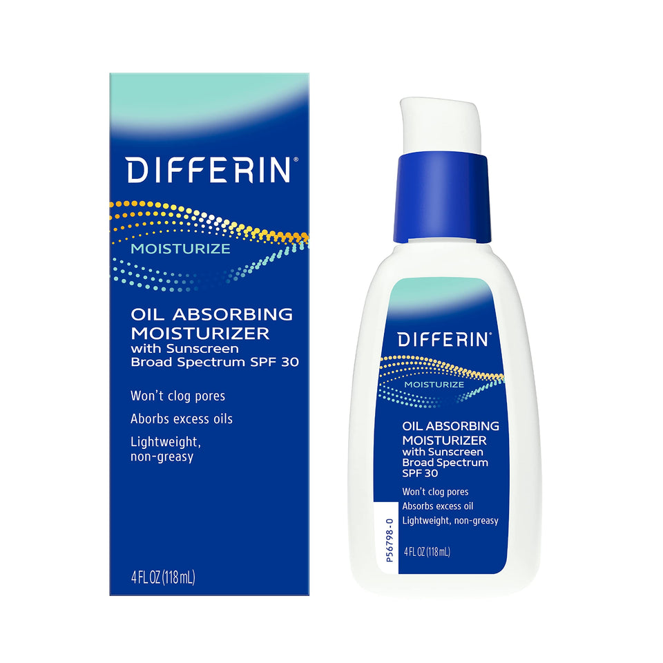 Differin front packaging SPF 30 showing tube and label benefit