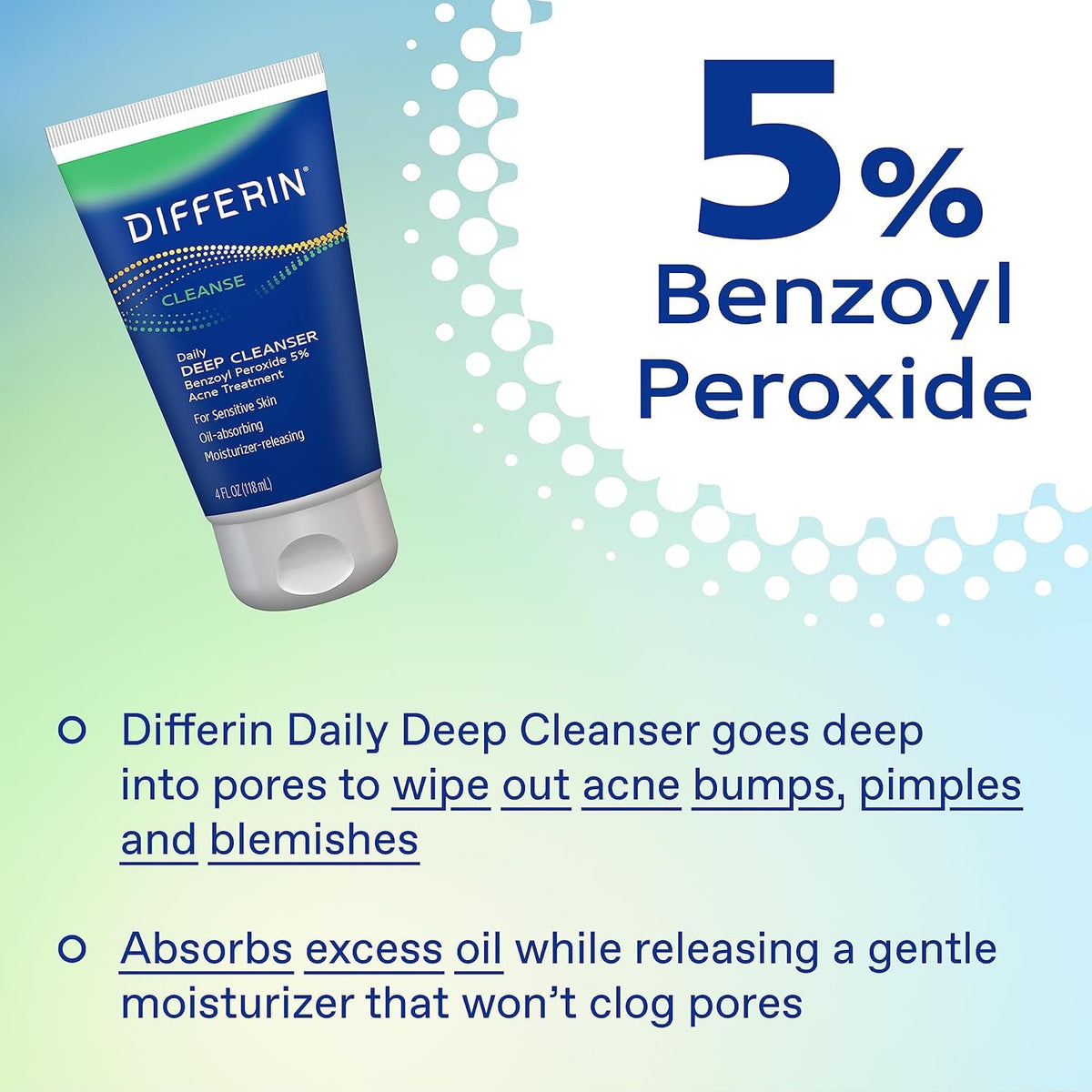 Differin product label close-up revealing active ingredients and usage guidance