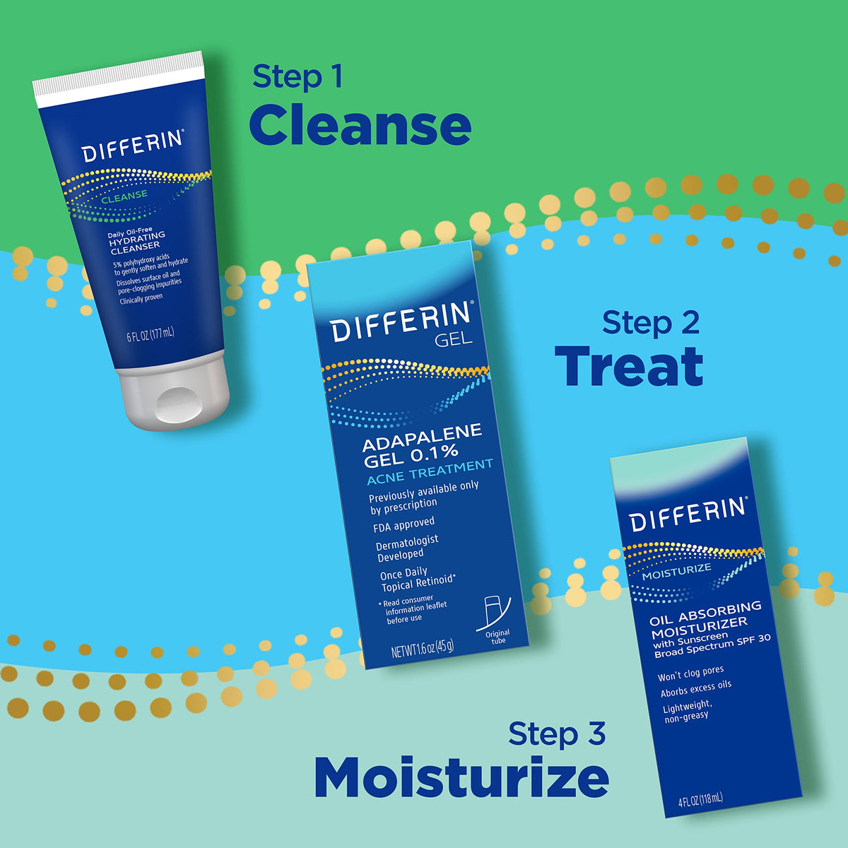 Differin 4 oz tube next to ruler showing actual product size
