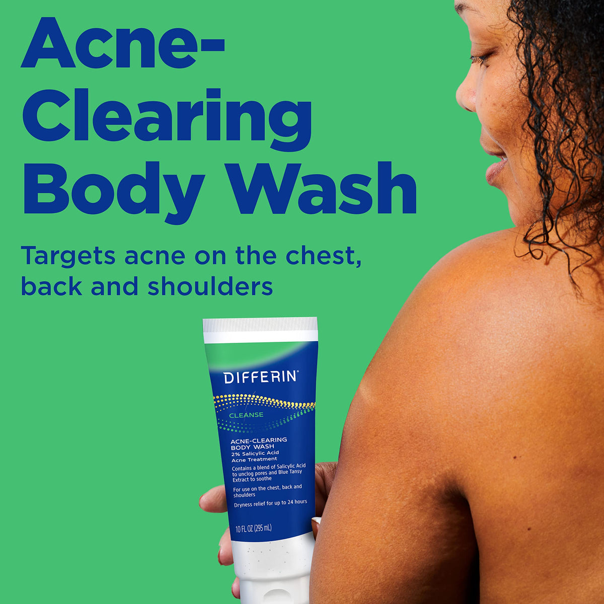 Differin cream-to-lather texture close-up, demonstrates gentle foam hydration