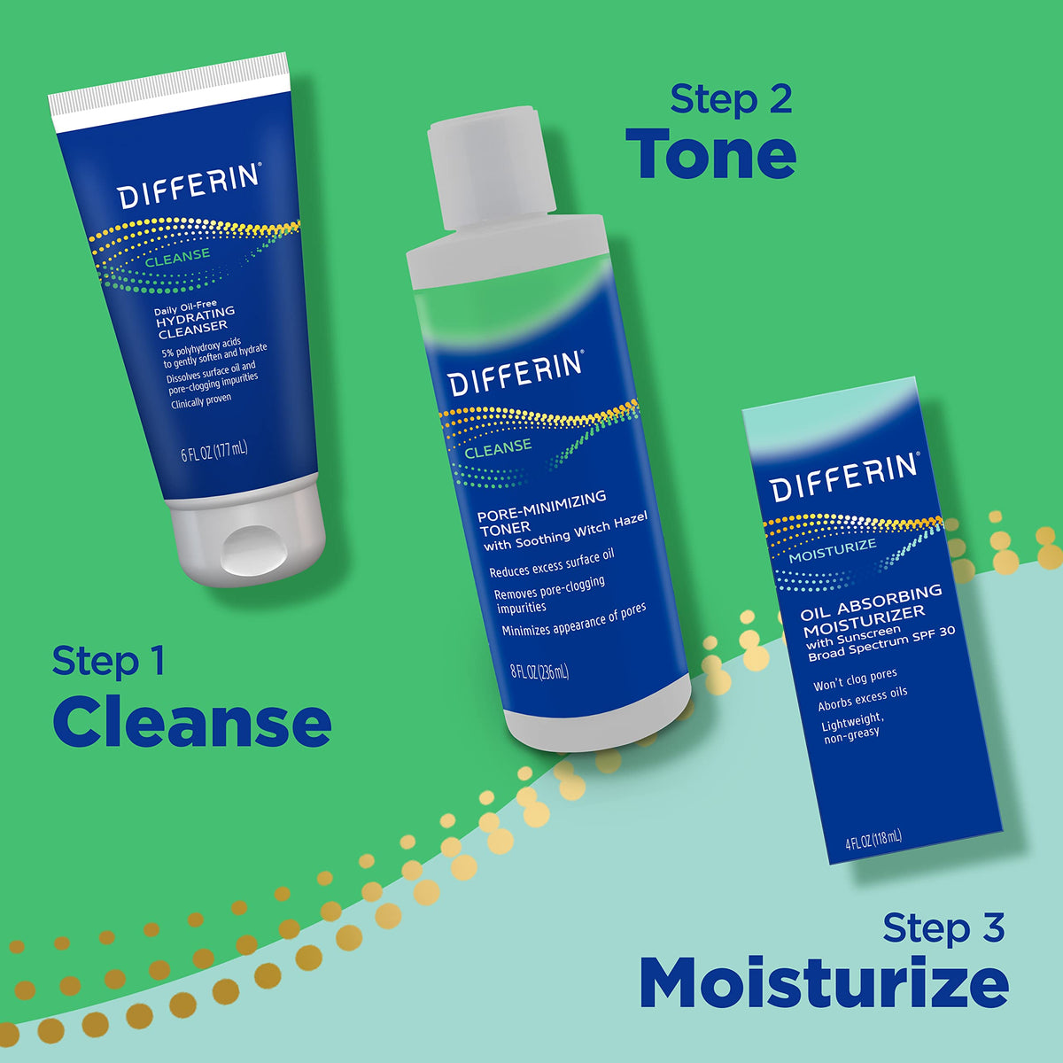 Differin foam texture close-up showing gentle lather and effective cleansing