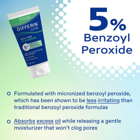 Differin bottle by sink in bathroom, suggesting easy daily routine use