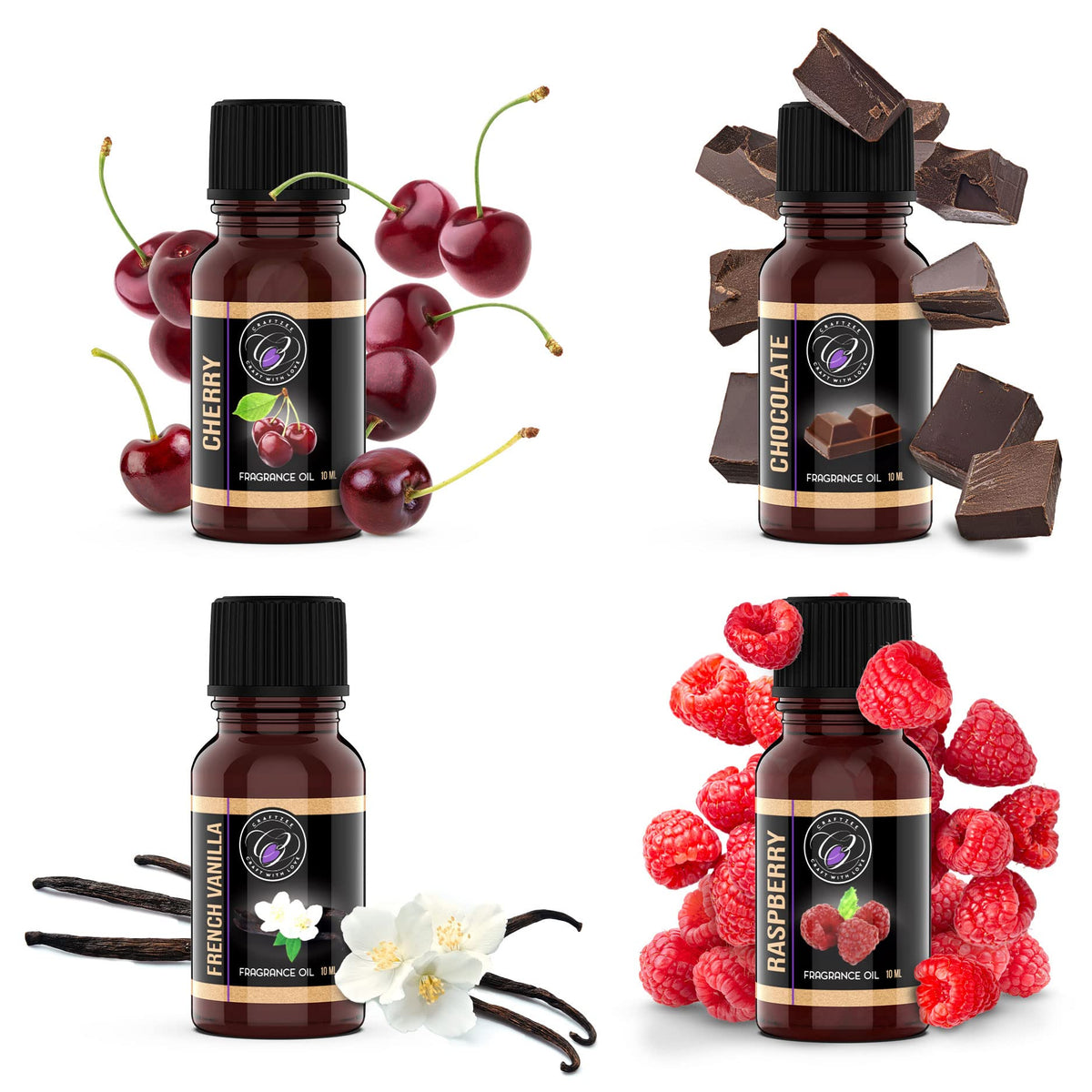 DilaBee flavored essential oil bottles for customizable scent blends