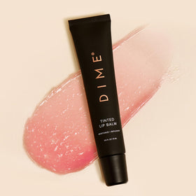 DIME Desert Rose swatch on wrist illustrating buildable color and subtle sheen