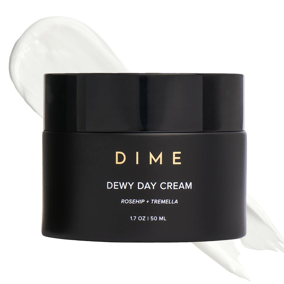 DIME Dewy Day Cream front packaging showing clean design and benefit
