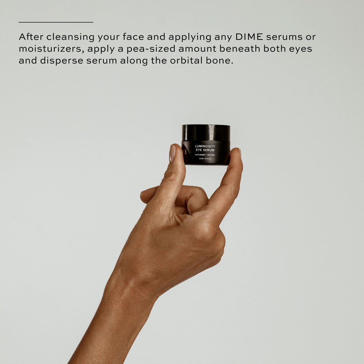 DIME caffeine and cucumber extracts shown for de-puffing, cooling benefit