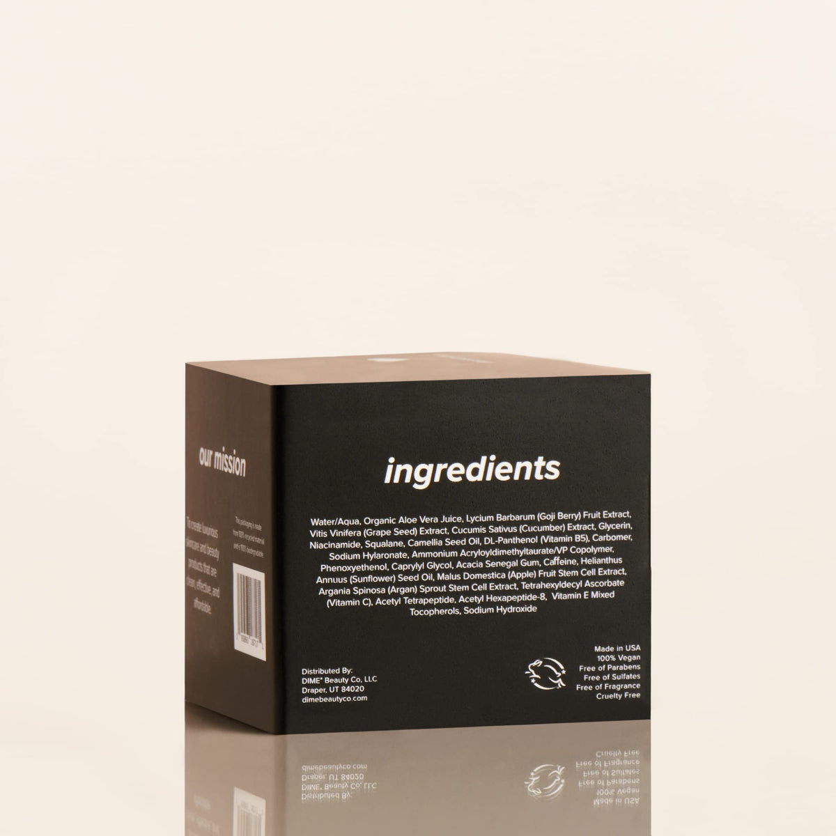 DIME serum on bathroom counter in lifestyle scene for daily routine benefit