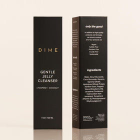 DIME before and after makeup removal showing effective gentle cleansing