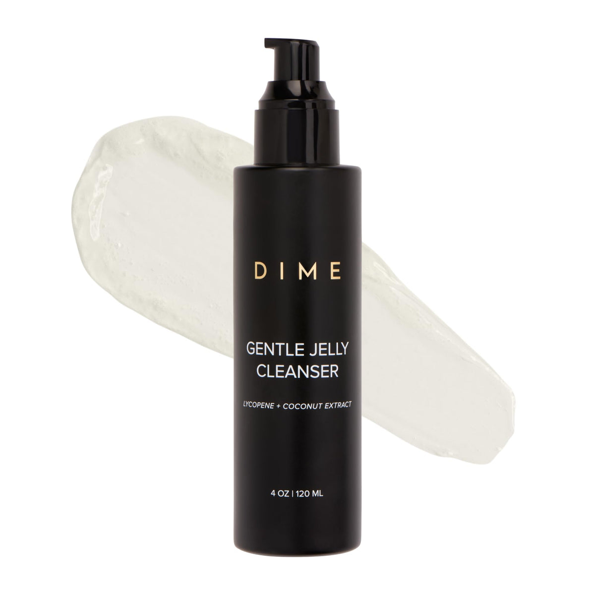 DIME jelly cleanser texture close-up demonstrating lightweight hydrating gel