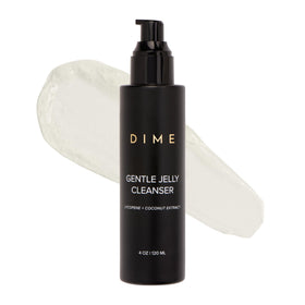 DIME jelly cleanser texture close-up demonstrating lightweight hydrating gel