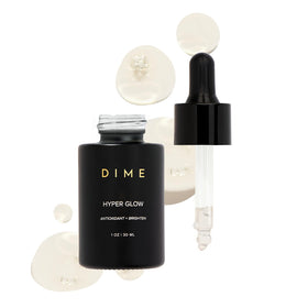 DIME bottle front view showing serum and brightening benefit