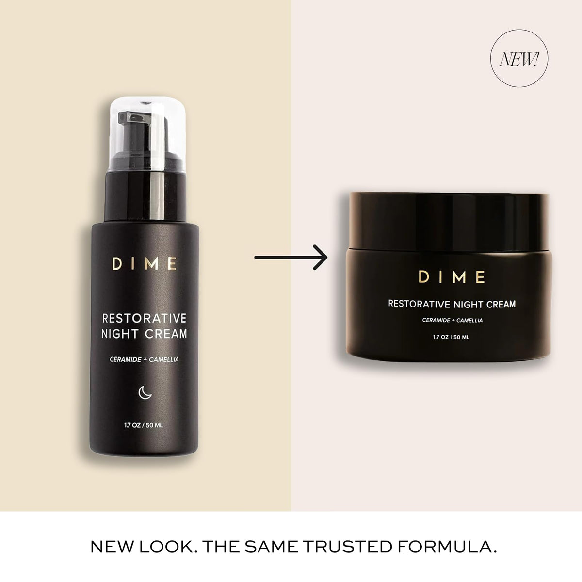 DIME open jar texture demonstrating creamy hydration and spreadability